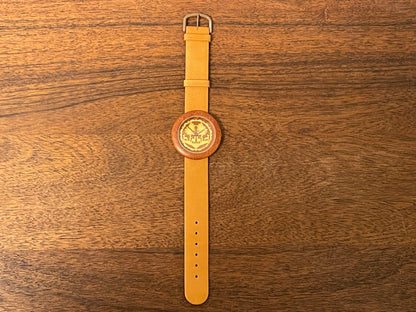 (1991) Tissot WoodWatch W195 - Mediterranean Briar case & dial w/ gold colored inlay (NOS)