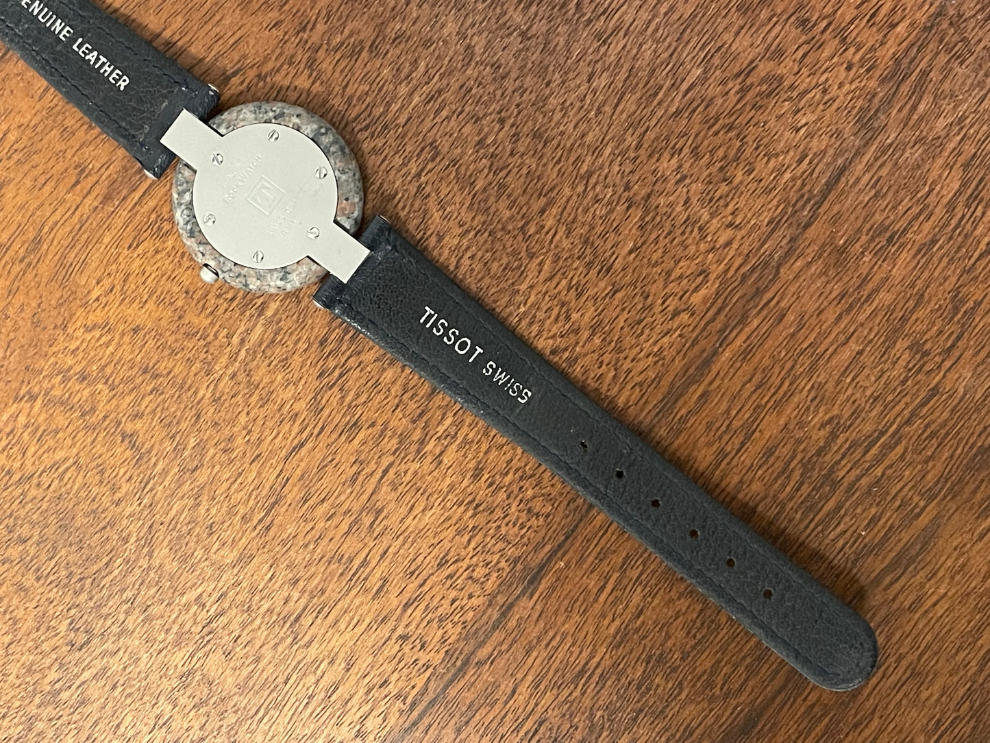 (1980s) Tissot RockWatch R151 grey/brown granite - large size model