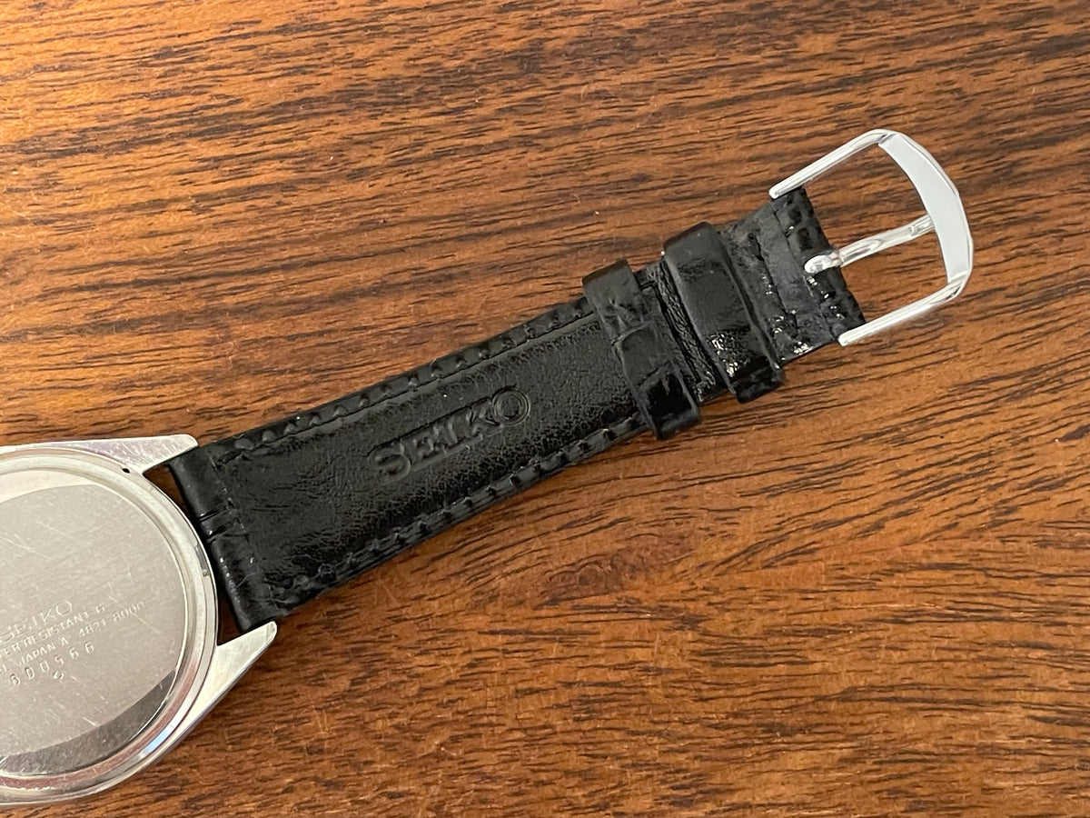 (1976) Seiko 4821-8000 King Quartz LL (Long Life) - diamond dust dial w/ Arabic numerals (serviced)