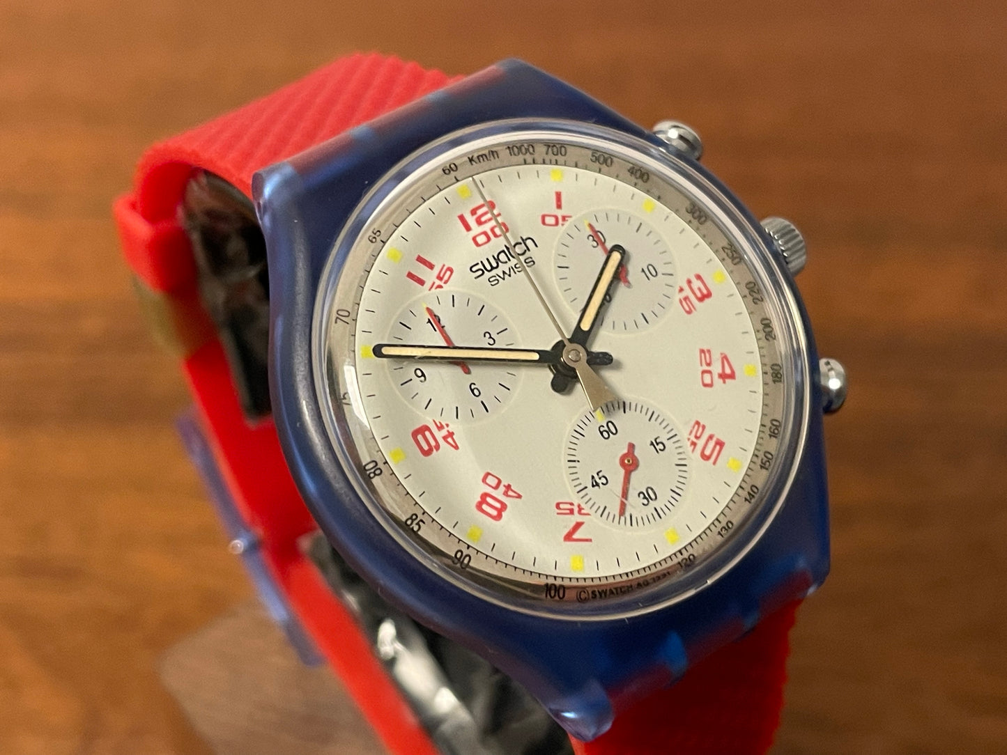 (1992) Swatch SCN103 Chrono "JFK" (NOS + full set)