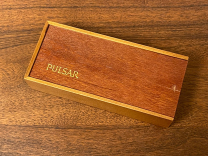 Vintage Pulsar rectangular wooden box