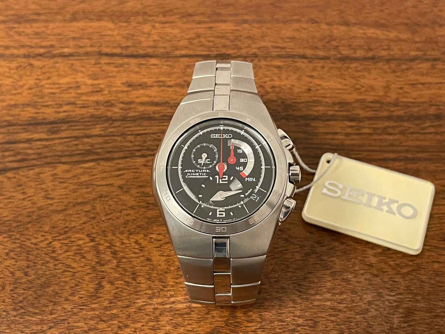 (2004) Seiko 7L22-0AA0 Arctura Kinetic Chronograpgh - black dial (NOS)