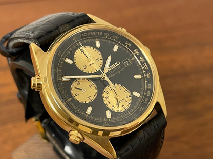 (1992) Seiko 7T32-7B3B “John Player Special” chronograph - black & gold