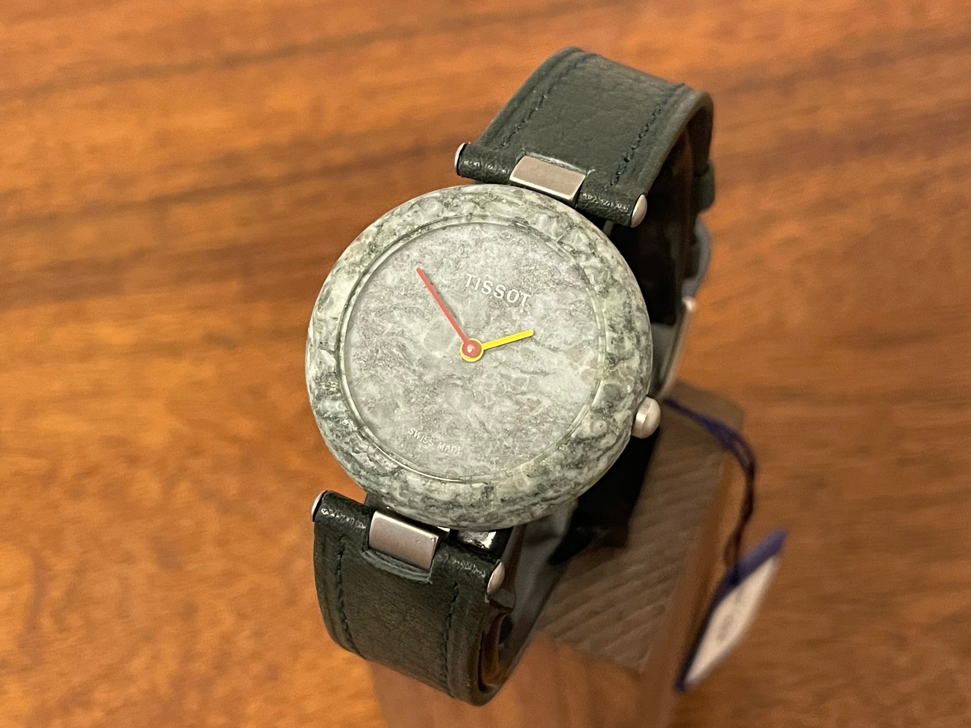 (1980s) Tissot RockWatch R150 green granite - mid size model (NOS ...