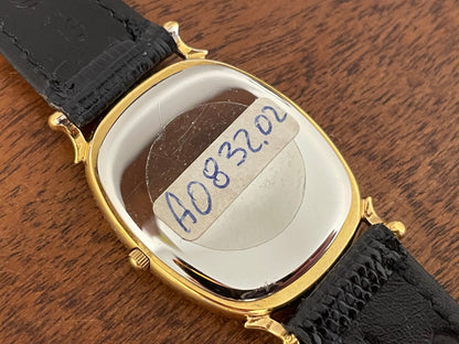 (1990s) Coursier dress watch - petrol blue sunburst dial w/ gold Roman numerals (NOS)