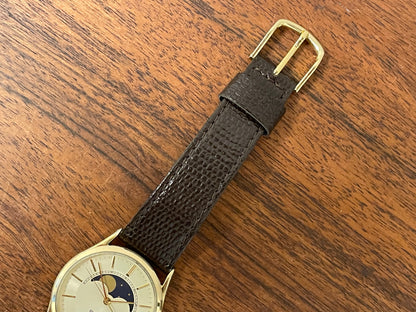 (1984) Seiko 7434-7000 dress watch - champagne dial w/ moonphase & stick markers