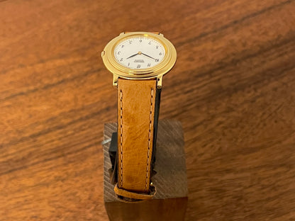 (1992) Seiko 4N00-0630 dress watch - white dial w/ Arabic numerals & leaf hands - small size (NOS)