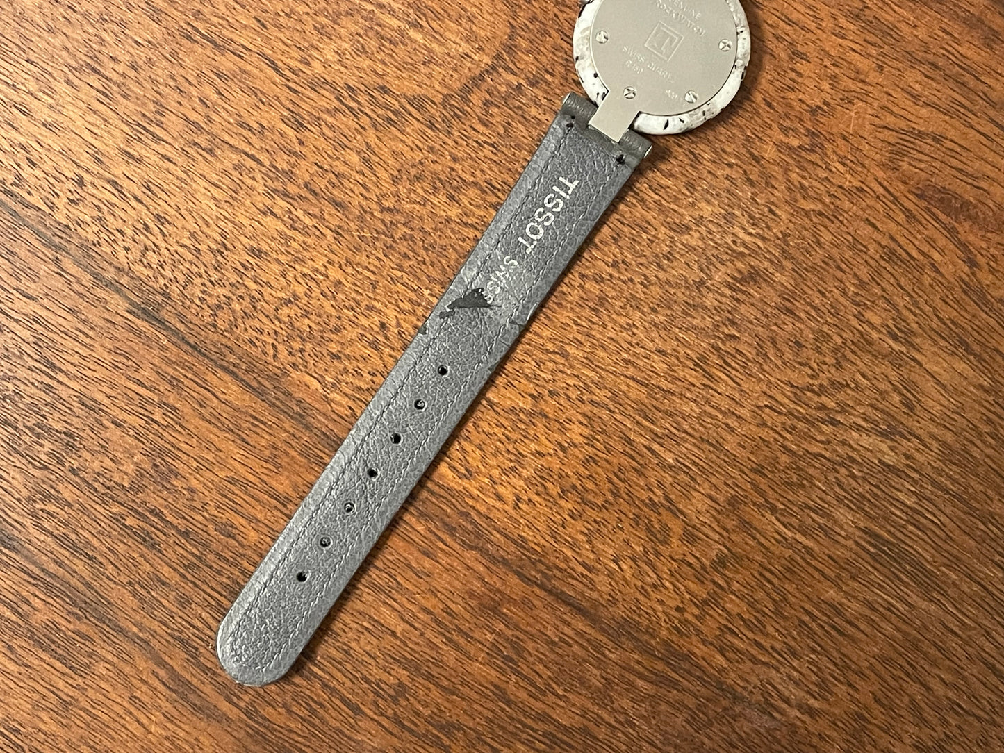 (1980s) Tissot RockWatch R150 light grey/black granite - mid size model (NOS)