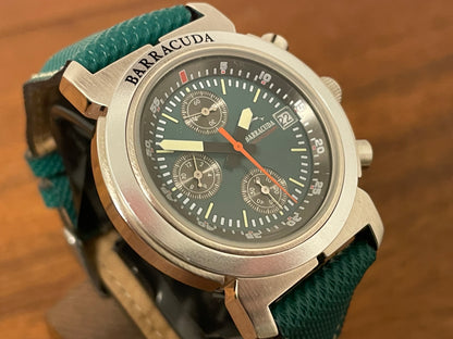 (1990s) Barracuda by Bulova 35101 Chronograph - Green dial (mint)