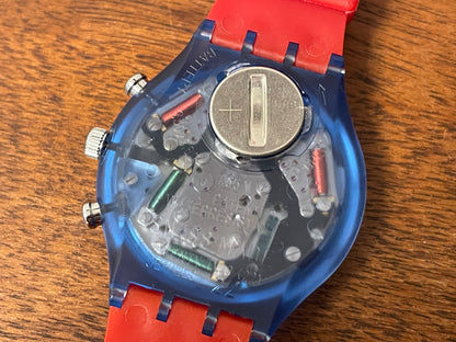 (1992) Swatch SCN103 Chrono "JFK" (NOS + full set)