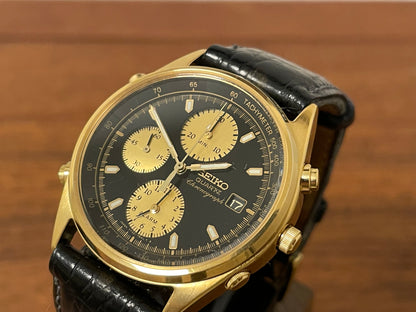 (1992) Seiko 7T32-7B3B “John Player Special” chronograph - black & gold