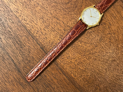 (1981) Citizen 6031-S38419 dress watch - white dial w/ gold Roman numerals - small size (NOS)