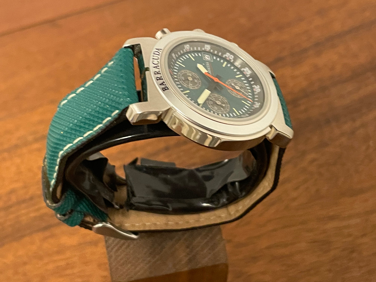 (1990s) Barracuda by Bulova 35101 Chronograph - Green dial (mint)