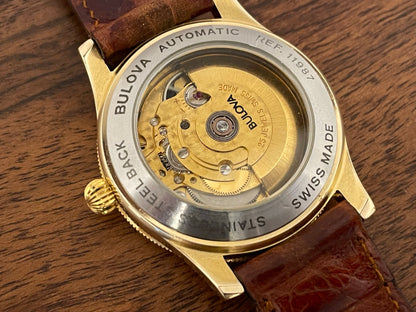 (1980s) Bulova 11987 skeleton dress watch