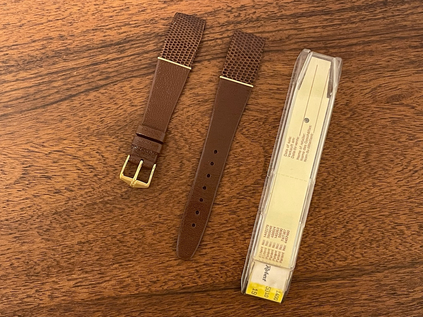 19mm Hirsch Robert leather strap - Brown (NOS)