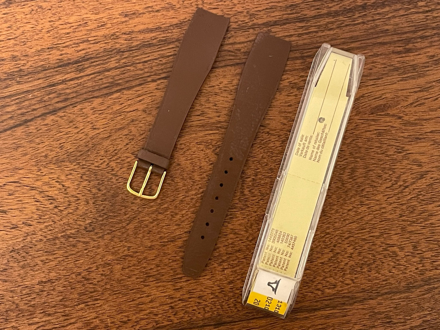20mm Hirsch leather strap - Brown (NOS)