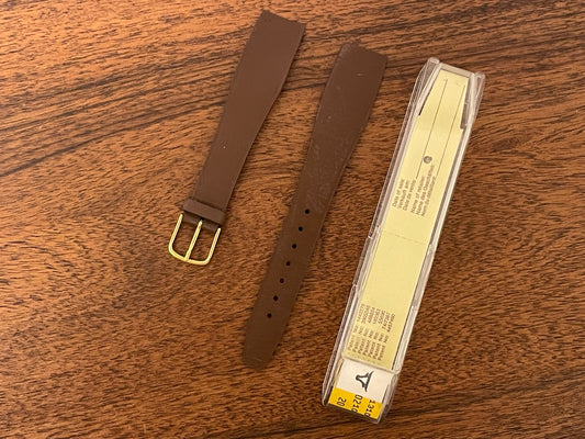 20mm Hirsch leather strap - Brown (NOS)