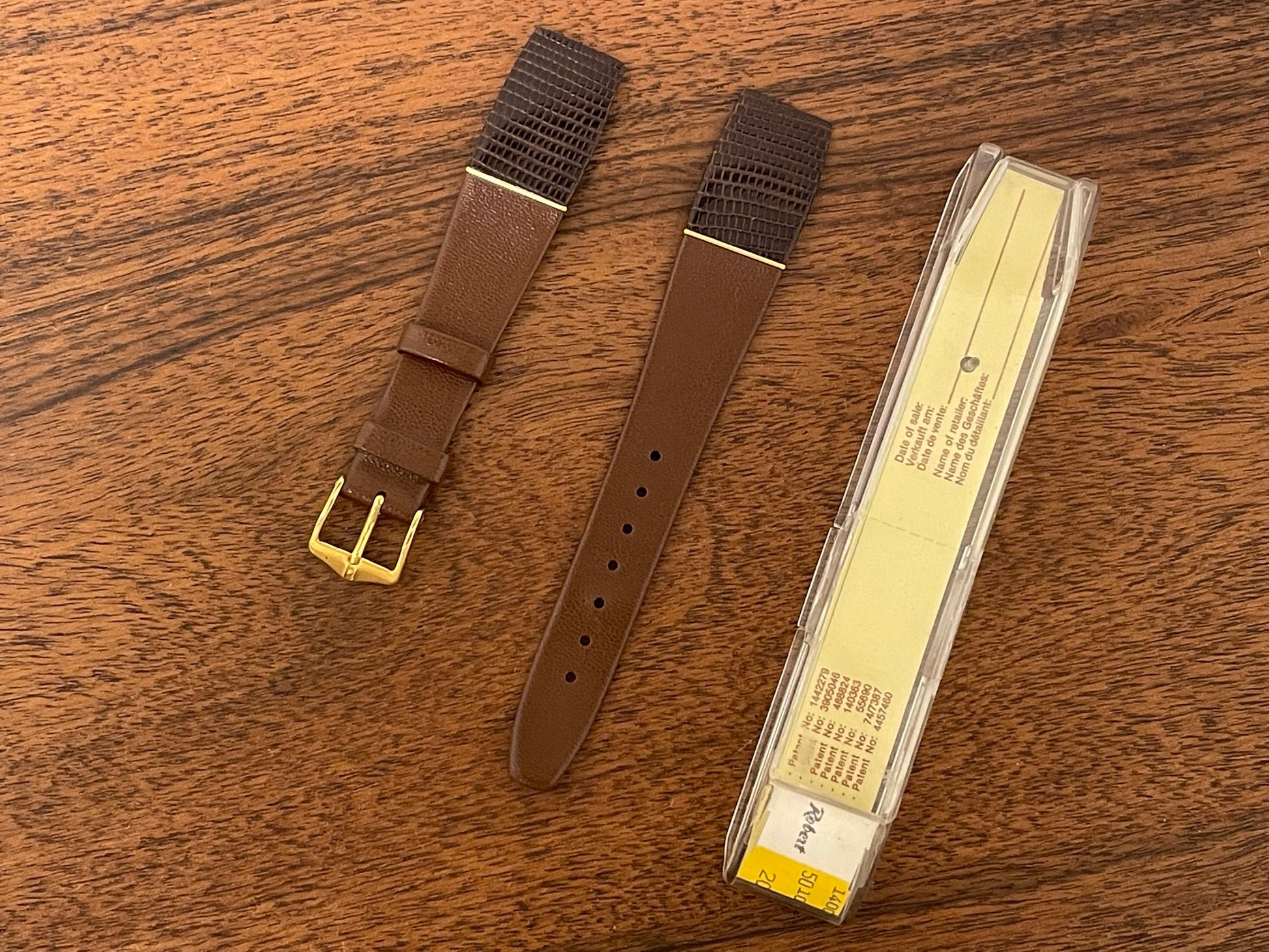 20mm Hirsch Robert leather strap - Brown (NOS)