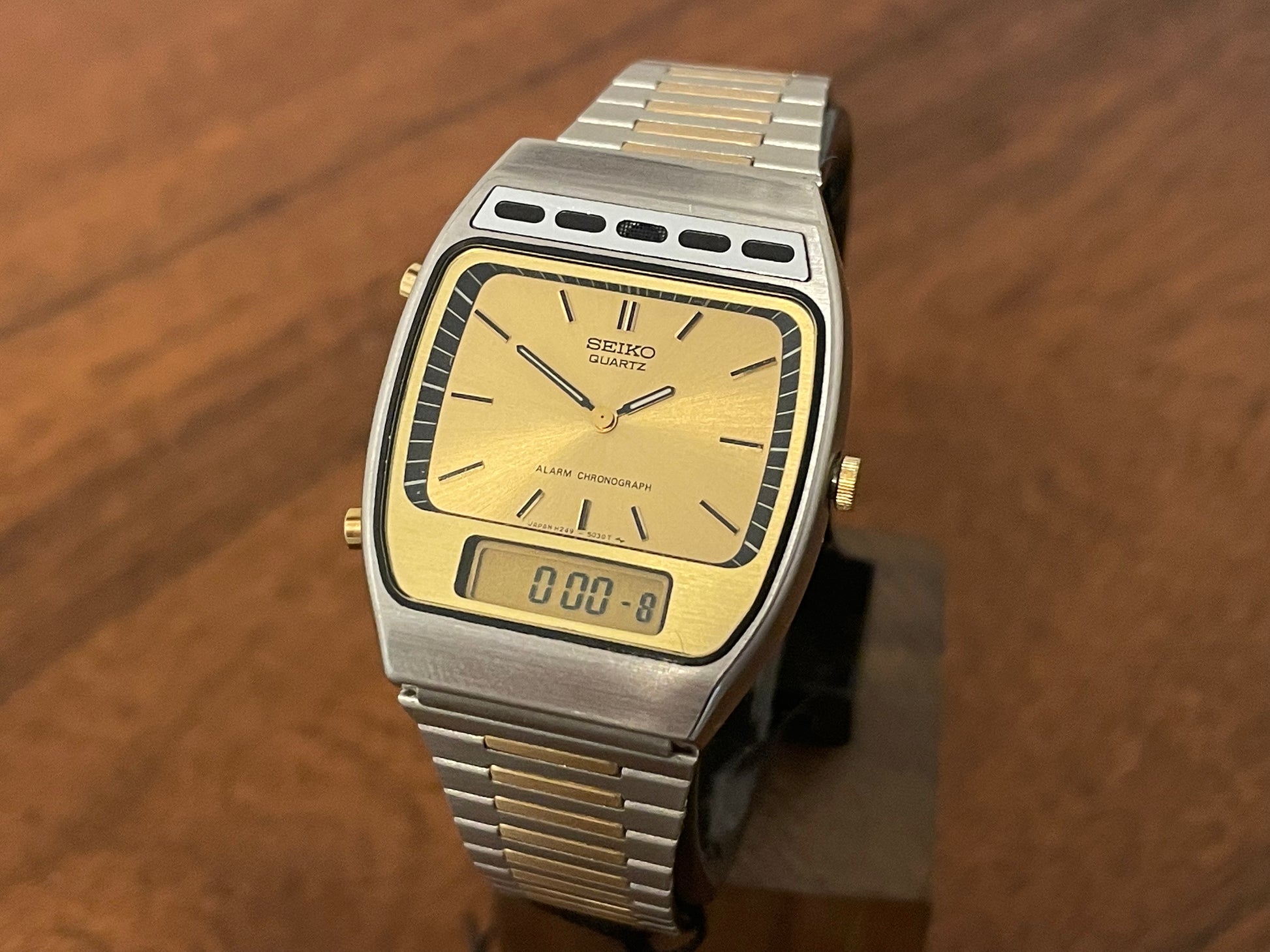 1990 Seiko H249 503A Alarm Chronograph NOS